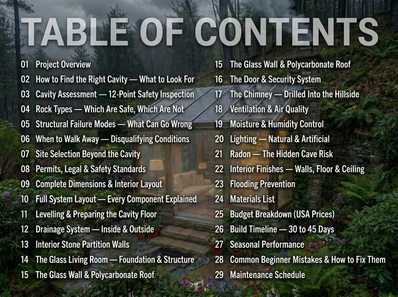 Natural Hillside Cavity House guide